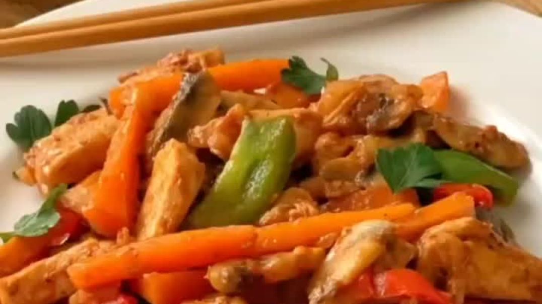 خوراک مرغ به سبک چینی